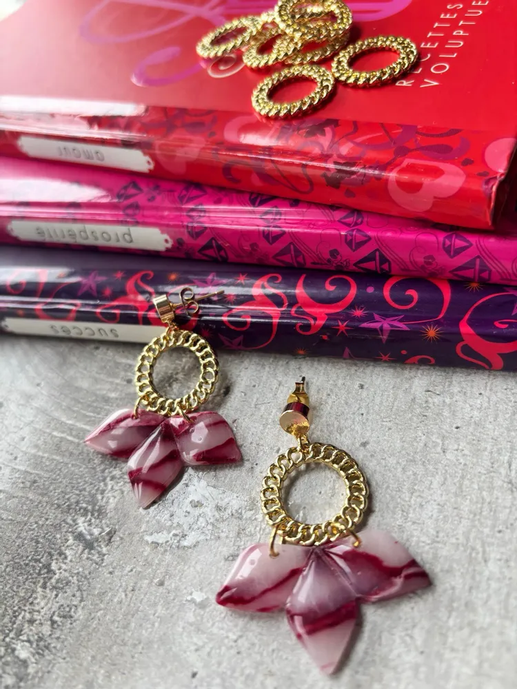 Jewelry - GRACE raspberry flower earrings - LES TRÉSORS DE CIA