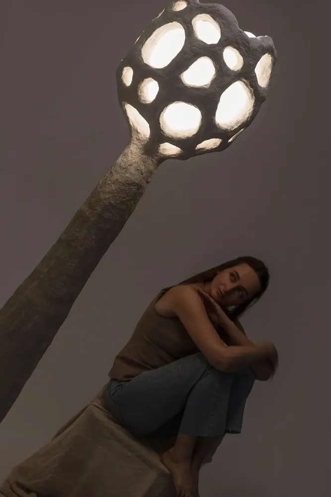 Floor lamps - Buton Sculptural Floor Lamp - PLETOSTUDIO