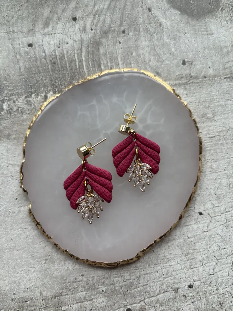 Bijoux - Boucles d’oreilles feuilles pendantes DIANA - LES TRÉSORS DE CIA