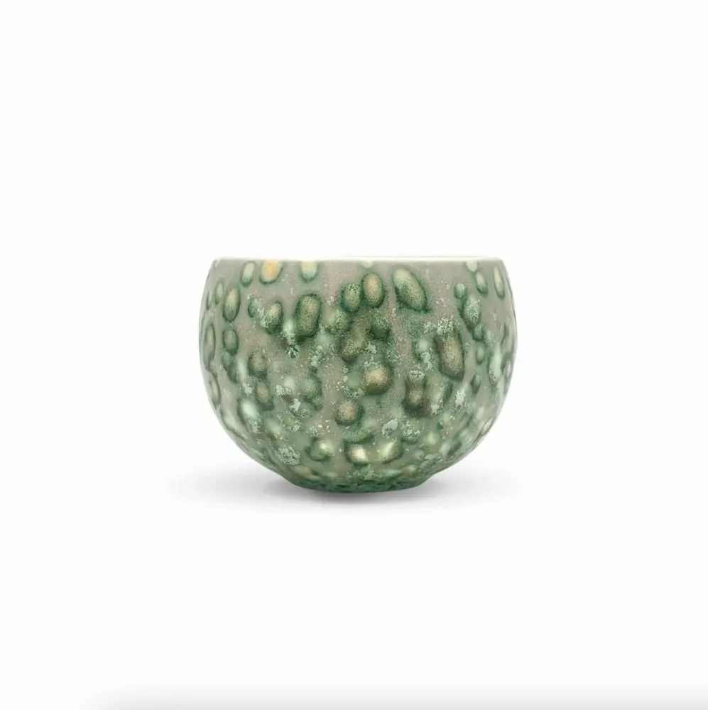 Tea and coffee accessories - Matcha Latte cup | Green & Grey - GLAZARA