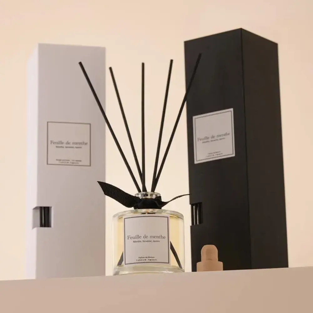 Diffuseurs de parfums - Diffuseur parfumé à bâtonnets Feuille de menthe 100ml - TANDEM FRAGRANCES