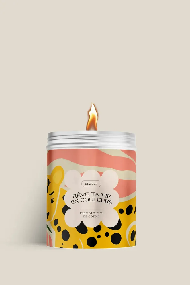 Candles - Candle - Dream your life in color - cotton flower scent - DIAIWAIE