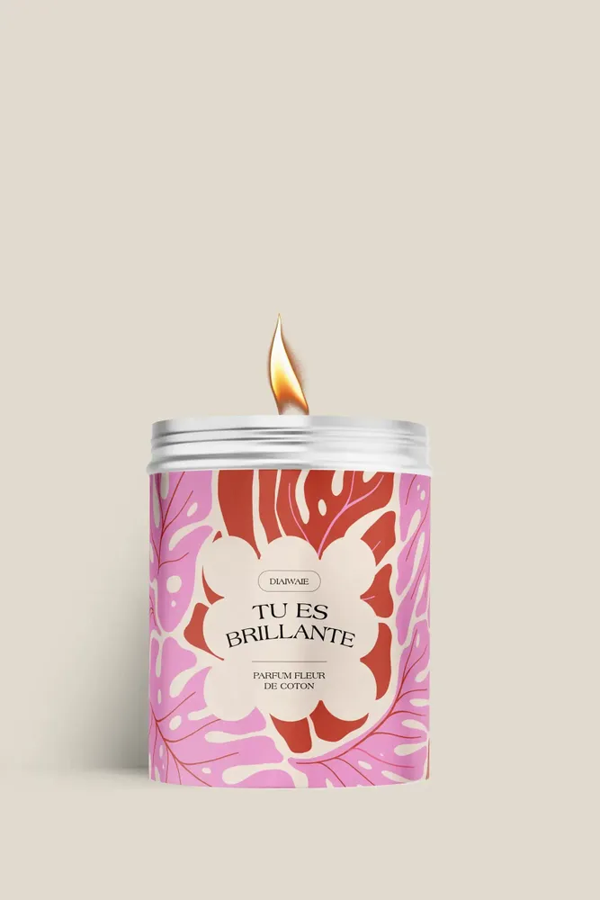 Bougies - Bougie - Tu es brillante - senteur fleur de coton - DIAIWAIE