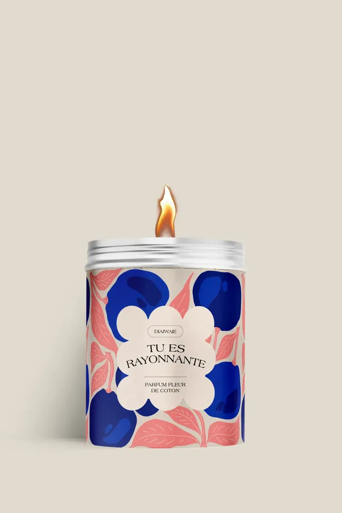 Bougies - Bougie - Tu es rayonnante - senteur fleur de coton - DIAIWAIE