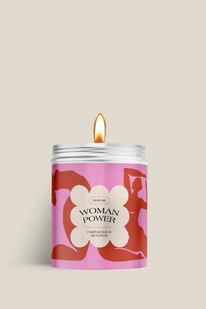 Bougies - Bougie - Woman power - senteur fleur de coton - DIAIWAIE
