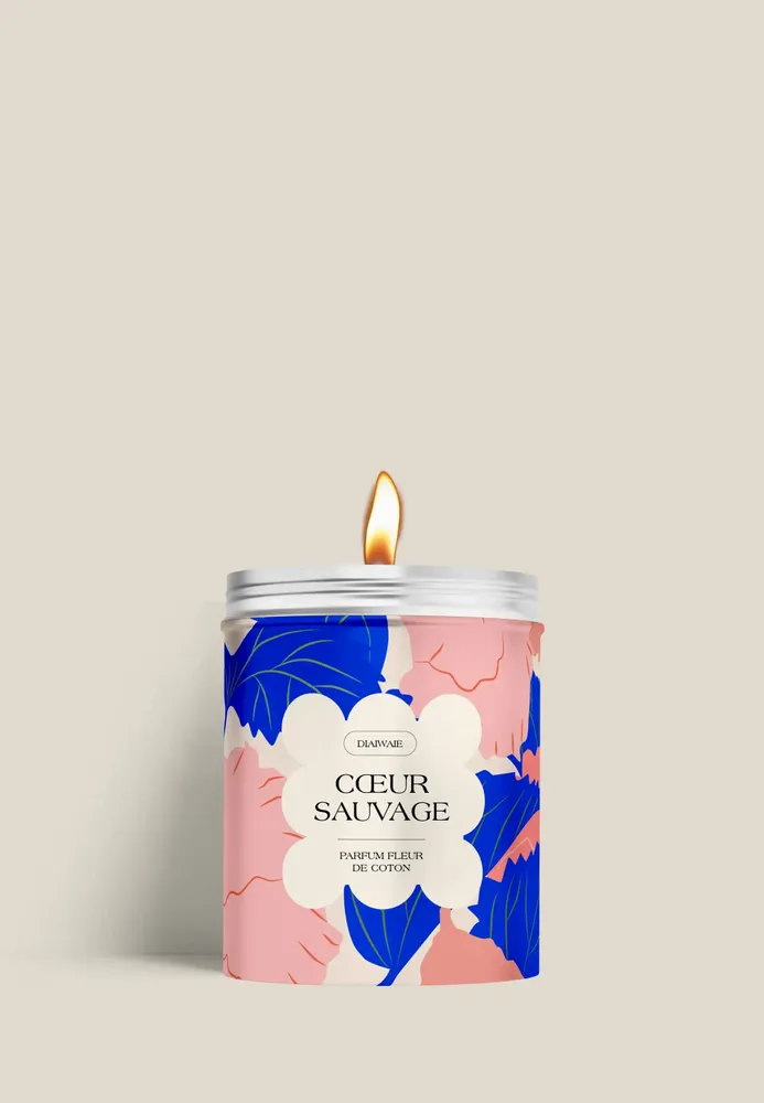 Bougies - Bougie - Coeur sauvage - senteur fleur de coton - DIAIWAIE