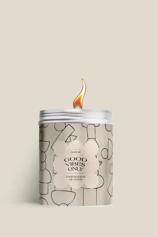 Bougies - Bougie - Good vibes only - senteur fleur de coton - DIAIWAIE