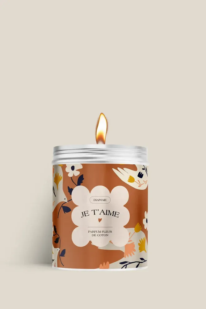Candles - Candle - I love you - cotton flower scent - DIAIWAIE