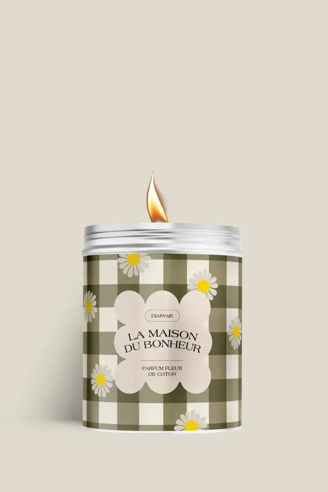 Candles - Candle - The House of Happiness - Cotton Flower Scent - DIAIWAIE