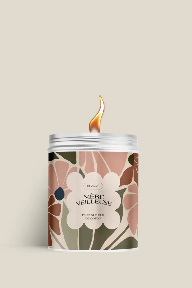 Bougies - Bougie - Mère veilleuse - senteur fleur de coton - DIAIWAIE