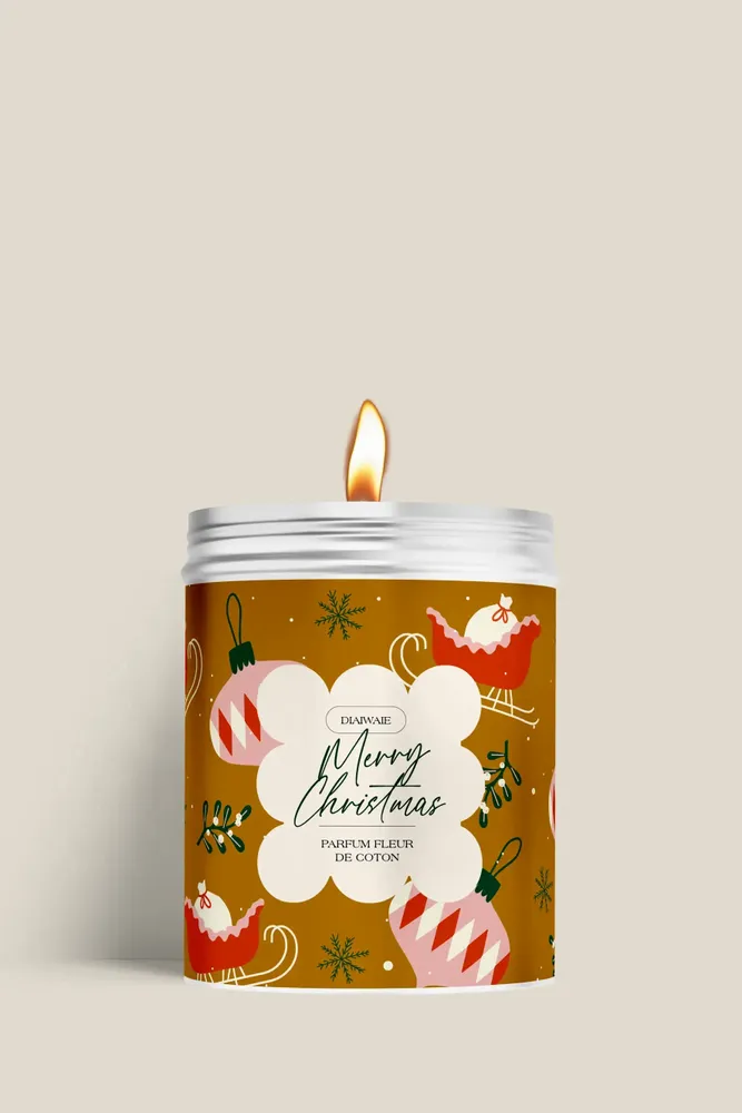 Candles - Candle - Merry Christmas - cotton flower scent - DIAIWAIE