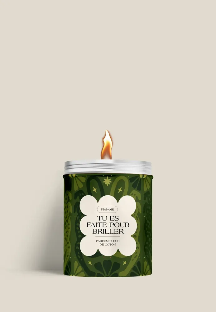 Bougies - Bougie - Tu es faites pour briller - senteur fleur de coton - DIAIWAIE