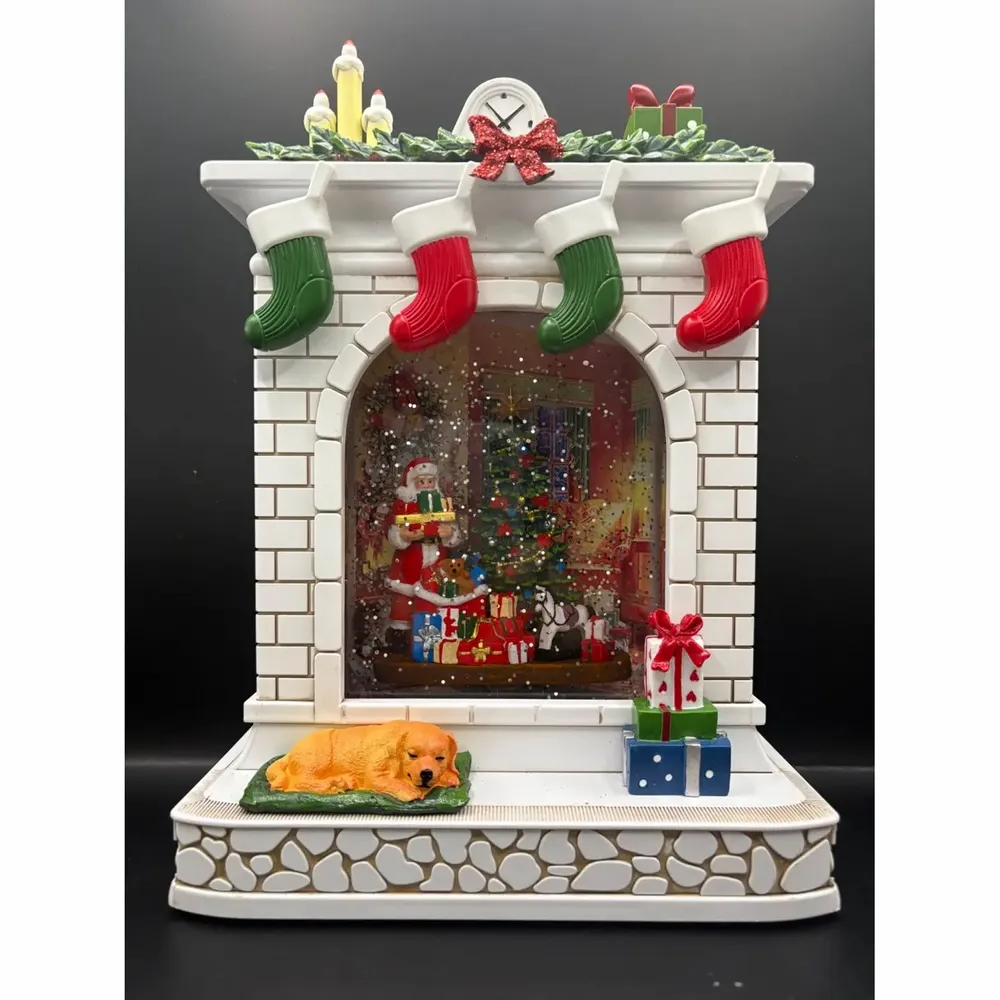 Other Christmas decorations - Christmas LED Fireplace Scene – Santa Delivering Gifts - BLUE STAR B.V.