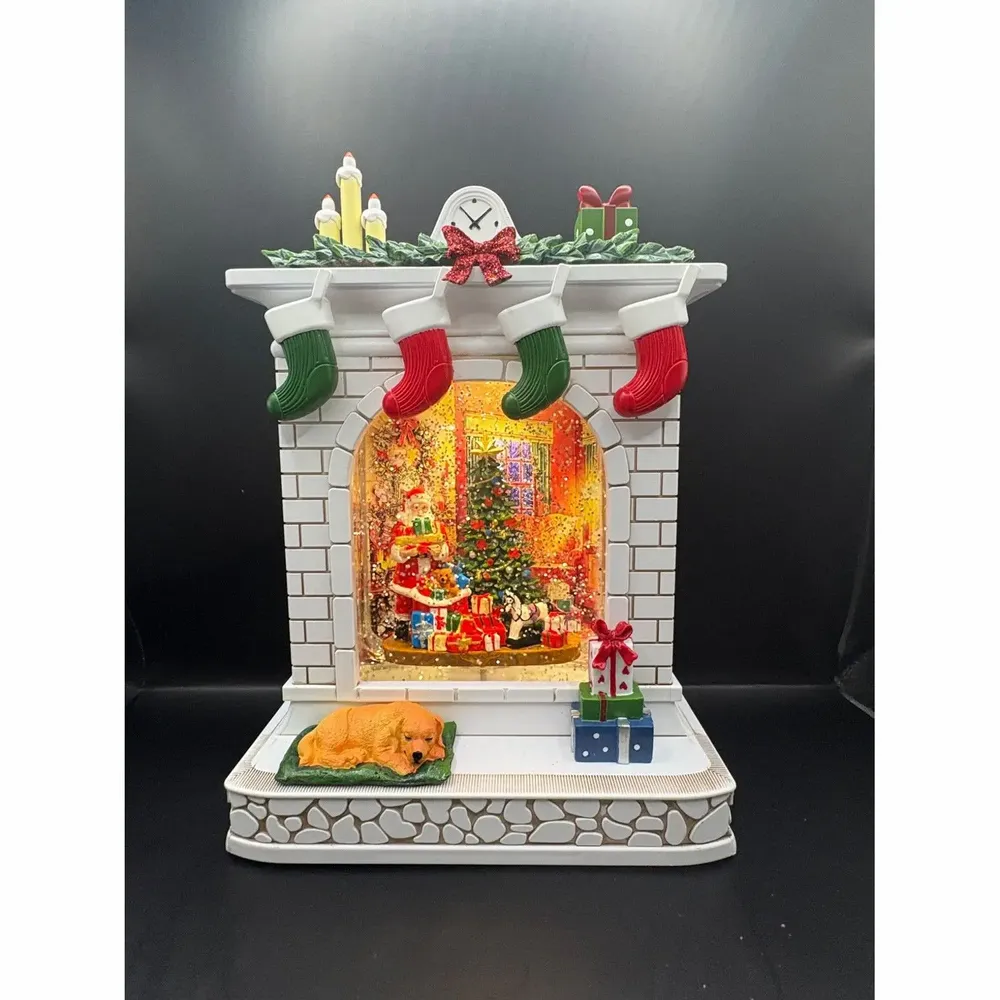 Other Christmas decorations - Christmas LED Fireplace Scene – Santa Delivering Gifts - BLUE STAR B.V.