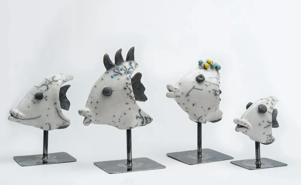 Objets de décoration - Poisson sur socle métallique - YUFTEN