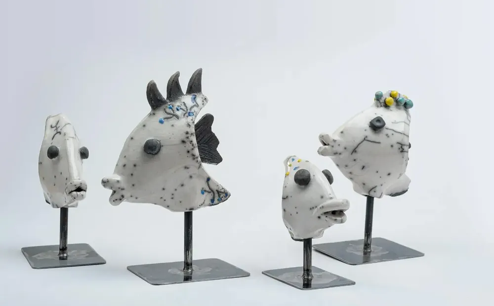 Objets de décoration - Poisson sur socle métallique - YUFTEN