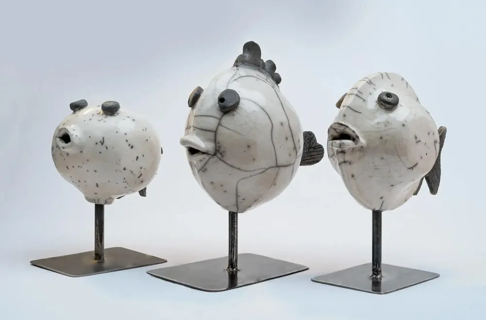 Objets de décoration - Poisson sur socle métallique - YUFTEN