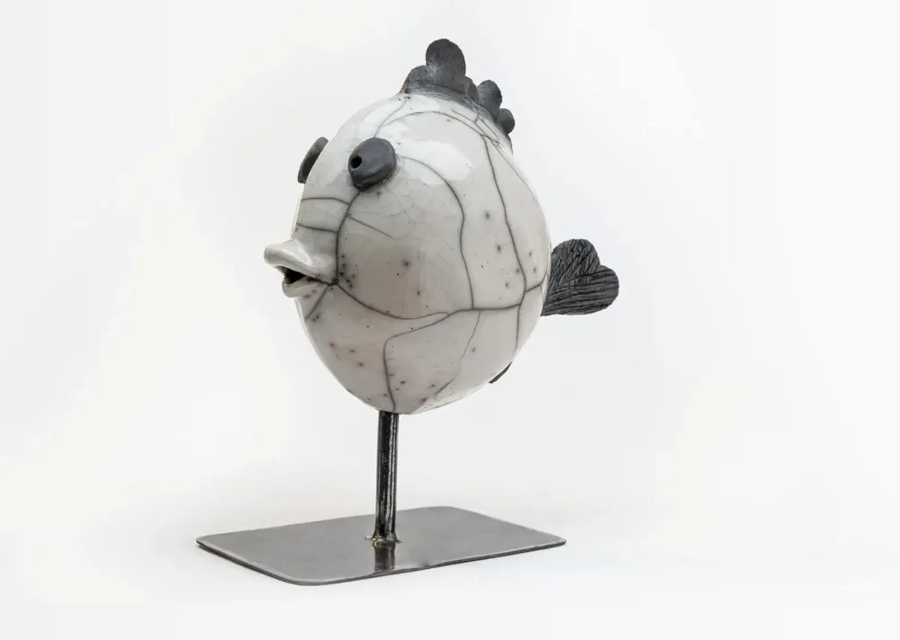 Objets de décoration - Poisson sur socle métallique - YUFTEN