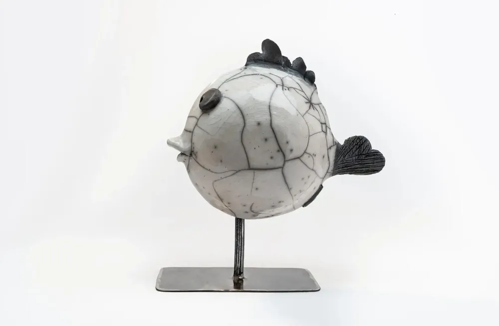 Objets de décoration - Poisson sur socle métallique - YUFTEN