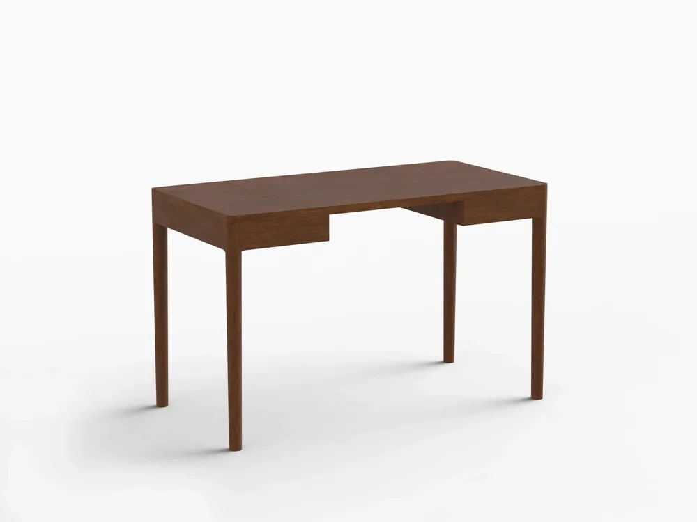 Office furniture and storage - FRONT — Minimalist Work Desk in Walnut Wood 120x60 - MOR