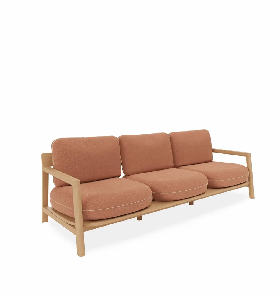 Lawn sofas   - Three seater sofa - FJAKA FURNITURE