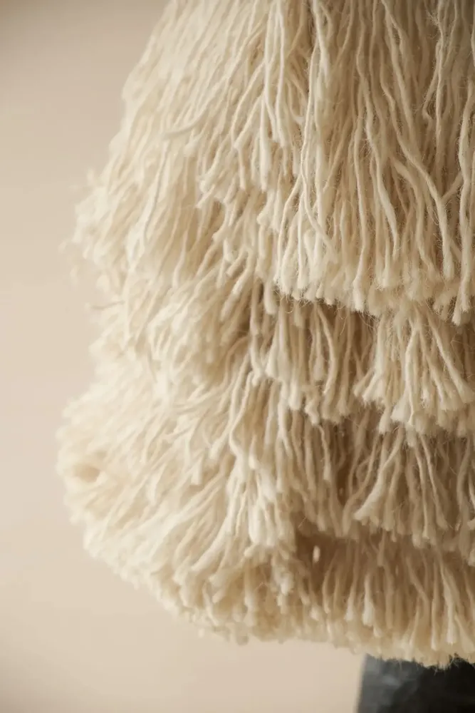 Floor lamps - Shadow Wool Sculptural Floor Lamp - PLETOSTUDIO