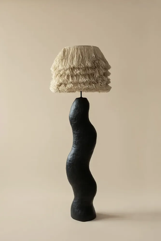Floor lamps - Shadow Wool Sculptural Floor Lamp - PLETOSTUDIO