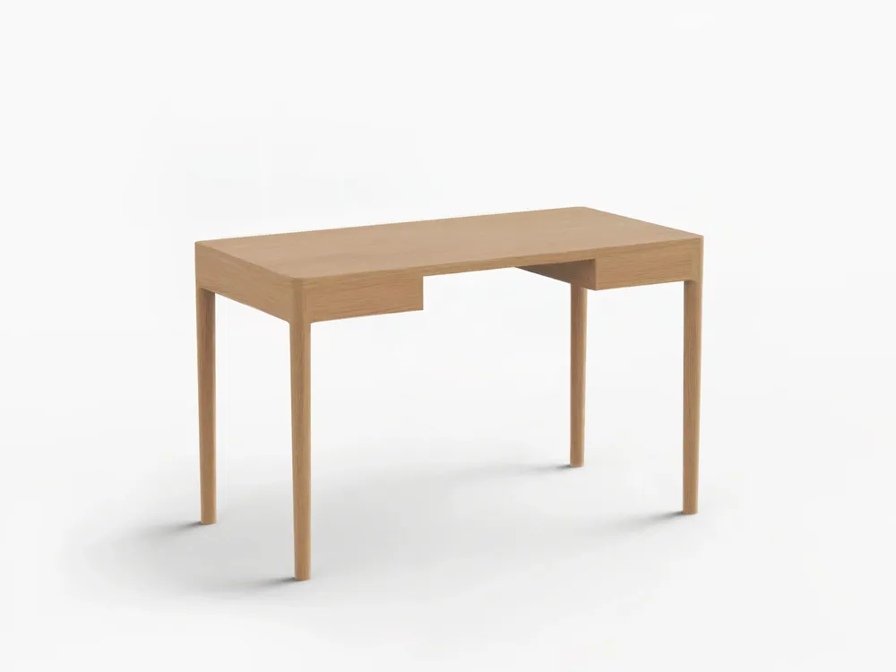Office furniture and storage - FRONT – Minimalist Work Desk in Oak Wood  120x60 - MOR