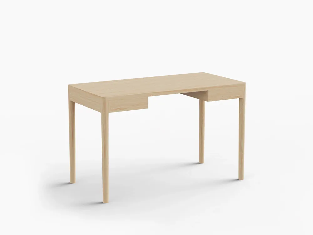 Office furniture and storage - FRONT –  Minimalist Work Desk in Ash Wood  120x60 - MOR