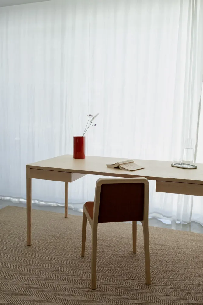 Office furniture and storage - FRONT –  Minimalist Work Desk in Ash Wood  140x70 - MOR