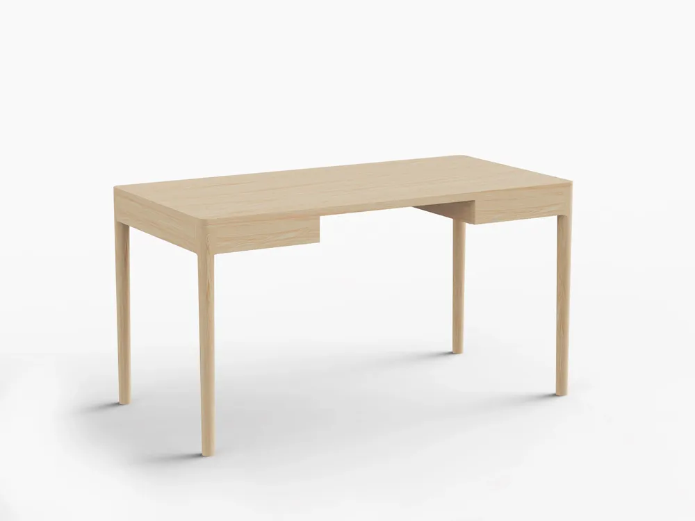 Office furniture and storage - FRONT –  Minimalist Work Desk in Ash Wood  140x70 - MOR