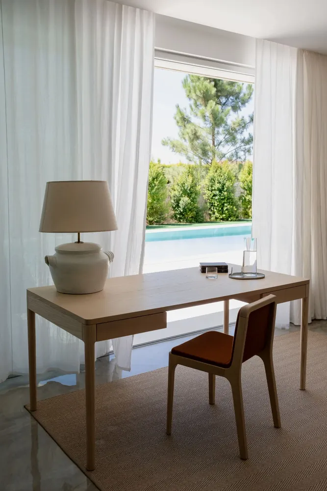 Office furniture and storage - FRONT – Minimalist Work Desk in Ash Wood  180x90 - MOR