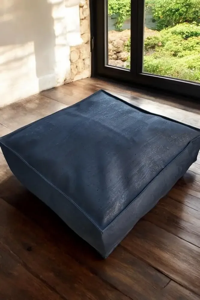 Ottomans - Majestic blue - Cork-LUX Collection| Poufs and floor cushions - ARTISAN BY MF