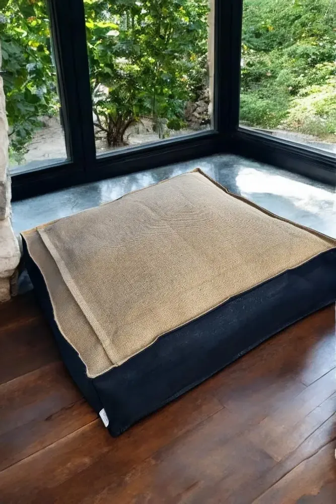 Ottomans - Majestic blue - Cork-LUX Collection| Poufs and floor cushions - ARTISAN BY MF