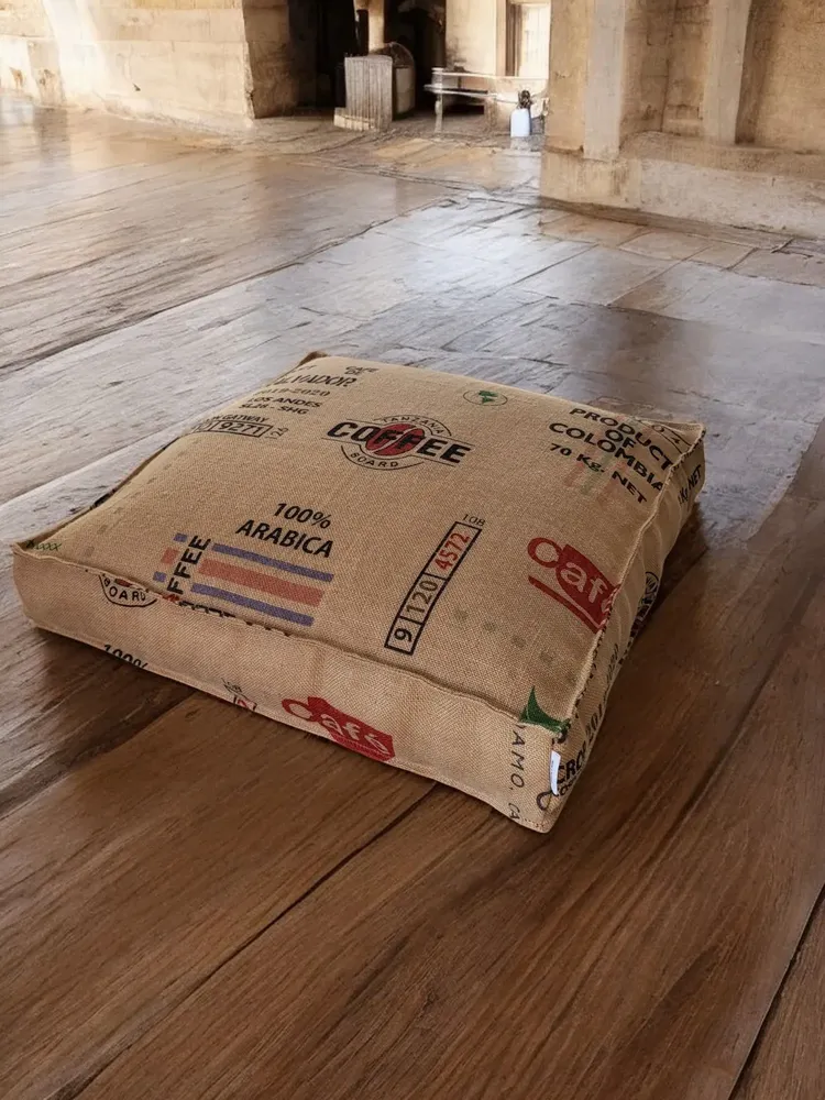 Ottomans - Bica Jute coffee sack - Floor cushion - ARTISAN BY MF
