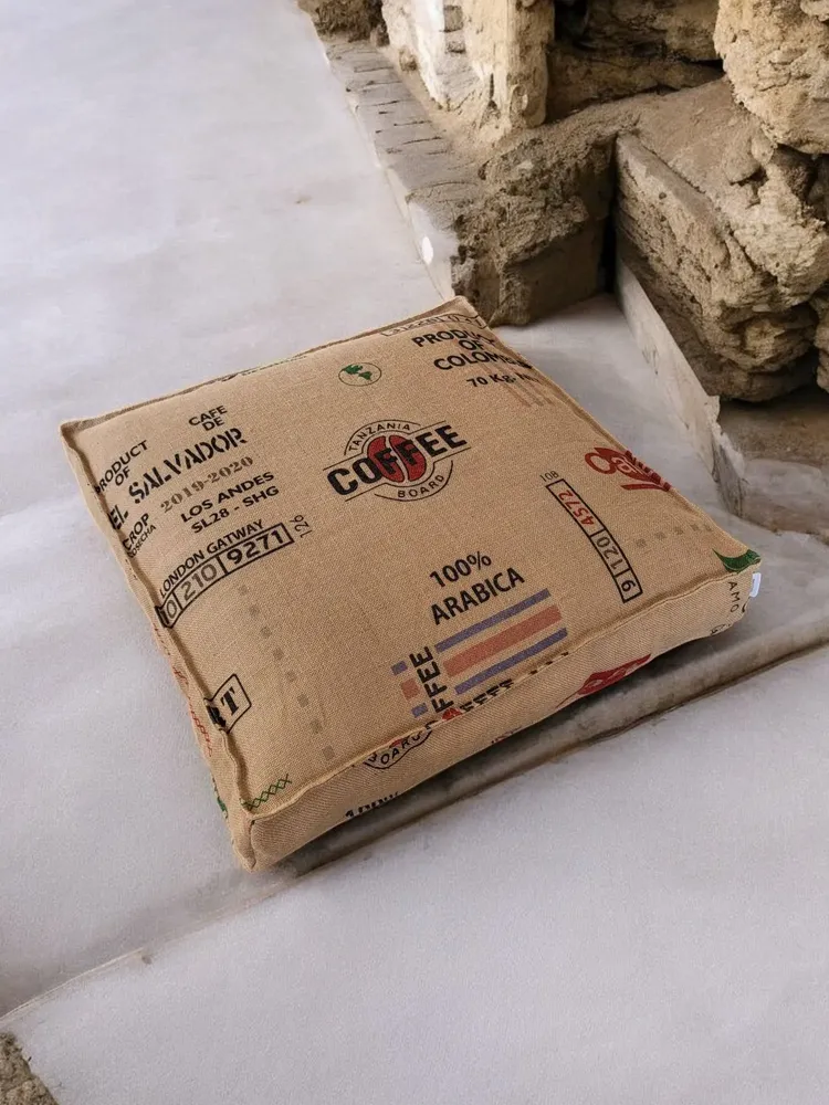 Ottomans - Bica Jute coffee sack - Floor cushion - ARTISAN BY MF
