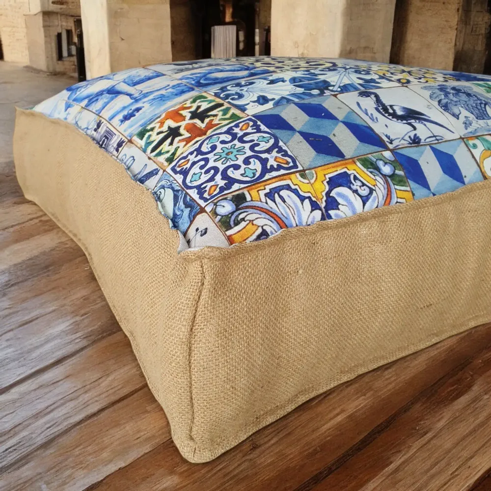 Ottomans - Azulejo Heritage Pouf - ARTISAN BY MF