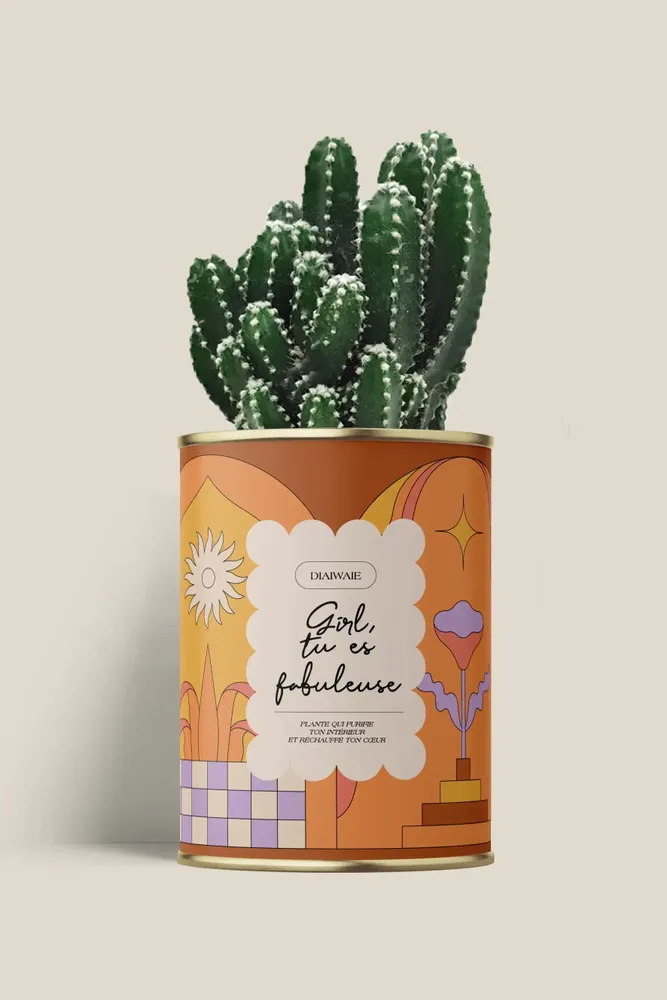 Cadeaux - Girl, tu es fabuleuse - Mini Cactus - DIAIWAIE