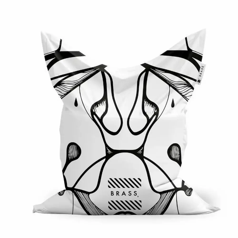 Lawn armchairs - White Bolingo Outdoor/Indoor Ottoman - Design by BRASS - ARTDECORIS