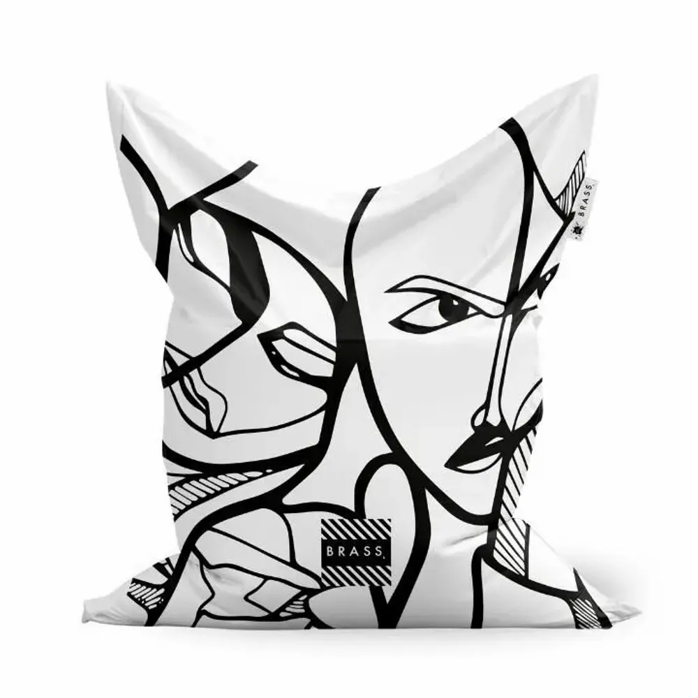 Lawn armchairs - White Elongi Outdoor/Indoor Ottoman - Design by BRASS - ARTDECORIS