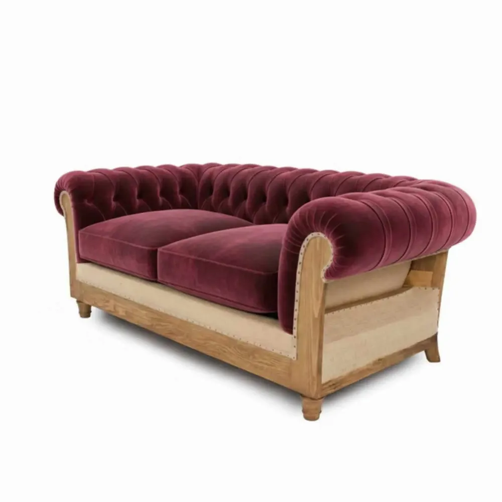 Sofas for hospitalities & contracts - Chesterfield Essence Bordeaux  |Sofa and armchair - CREARTE COLLECTIONS