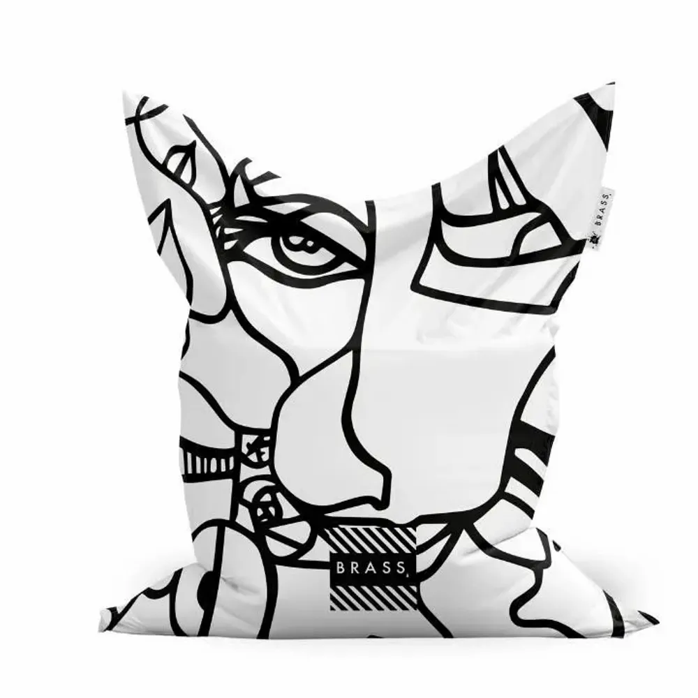 Lawn armchairs - White Koseka Outdoor/Indoor Ottoman - Design by BRASS - ARTDECORIS