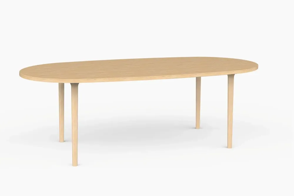 Mobilier et rangements pour bureau - CAST — Table de salle à manger ovale minimaliste en bois de chêne - MOR