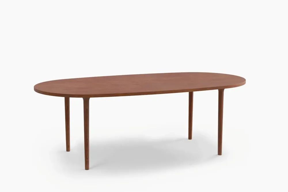 Mobilier et rangements pour bureau - CAST — Table de salle à manger ovale minimaliste en bois de noyer - MOR
