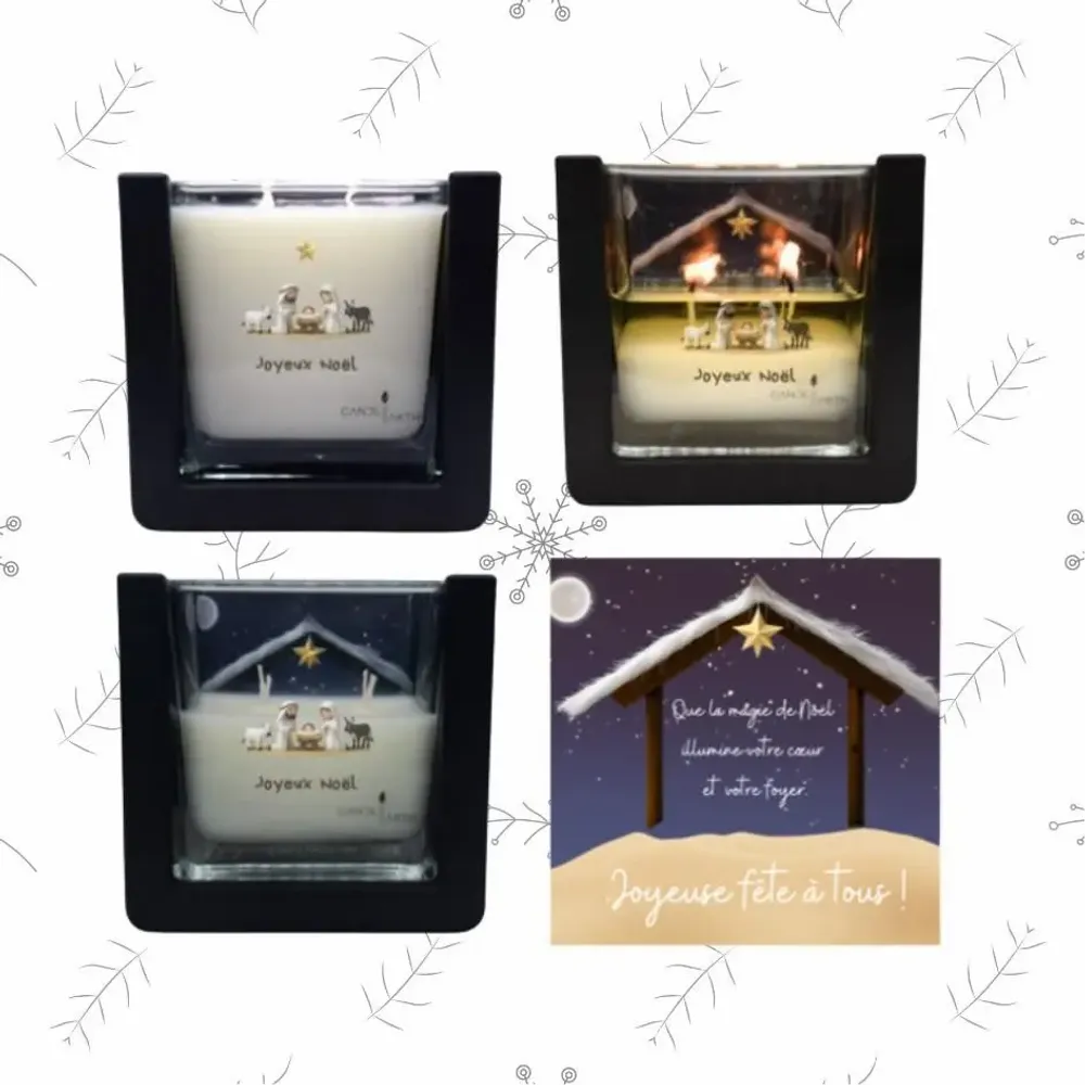Candles - Christmas candle surprise decoration -Merry Christmas - Nativity scene - BOUGIES CANDLEARTH