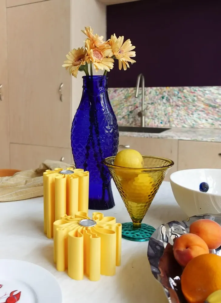 Design objects - small and large candle holder from the pedalo collection - ATELIER MAHD