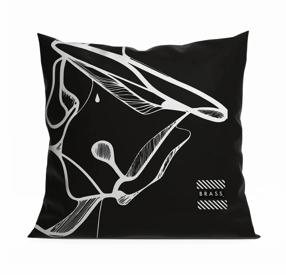 Coussins textile - Coussin décoratif Black Mobali  60 x 60 - Design by BRASS - ARTDECORIS