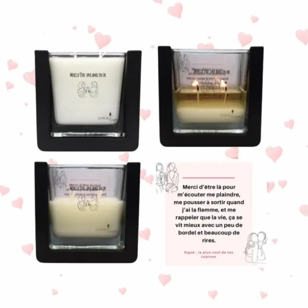 Candles - Scented surprise candle decoration - Merci 💕 Amie 2 - BOUGIES CANDLEARTH