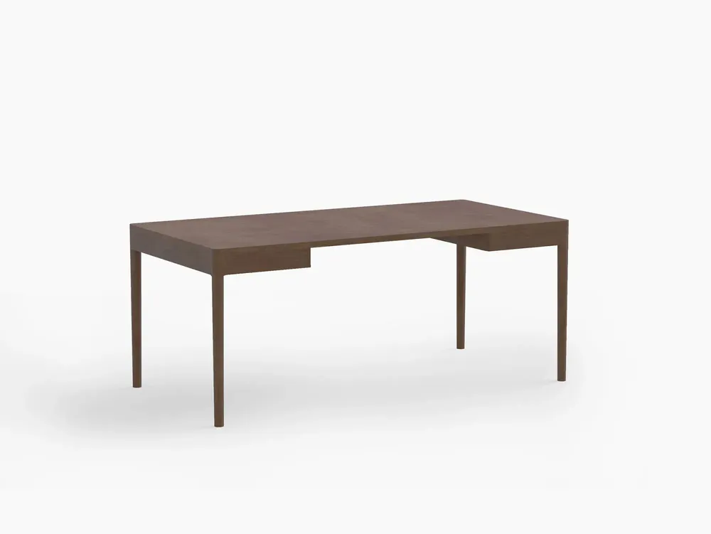 Office furniture and storage - FRONT –  Minimalist Work Desk in Walnut Wood  180x90 - MOR