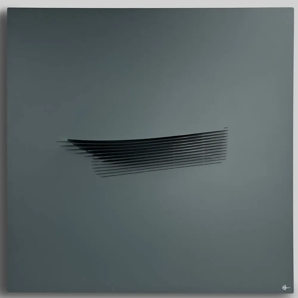 Sculptures, statuettes et miniatures - Sculpture murale SU 02 Charcoal-Charcoal - ANTOINE F.